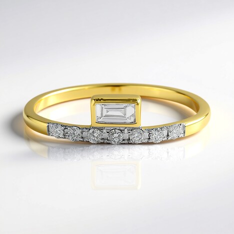 Anello in oro con Diamante SI1 (G) (Annette)