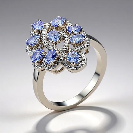 Bague en argent et Tanzanite