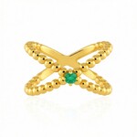 Anillo en plata con Esmeralda de Rusia (de Melo Essence)