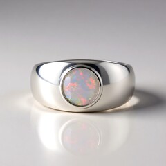 Anello in argento con Opale di Welo
