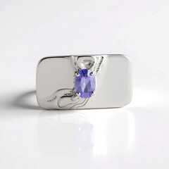 Anello in argento con Tanzanite (SAELOCANA)