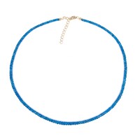 Neon Blue Apatite Silver Necklace