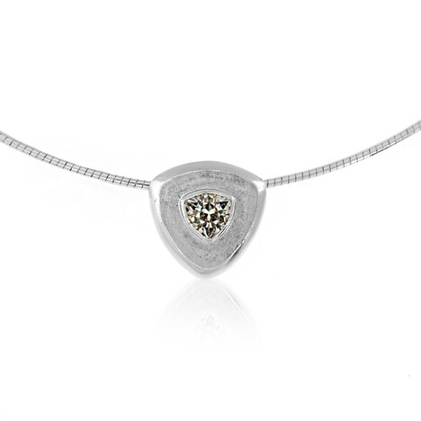 Zilveren halsketting met een witte topaas