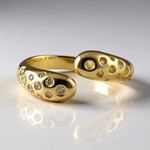 Anello in oro con Diamante Champagne I2 (de Melo Gold)