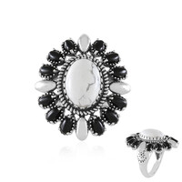 Bague en argent et Howlite (Desert Chic)