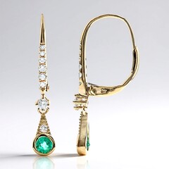 Orecchini in oro con Smeraldo Colombiano