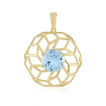 Himmelblauer Topas-Silberanhänger (Ornaments by de Melo)