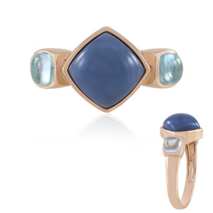 Bague en argent et Opale bleue (KM by Juwelo)