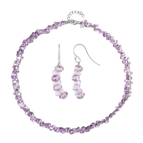 Lavendel-Amethyst-Silberset