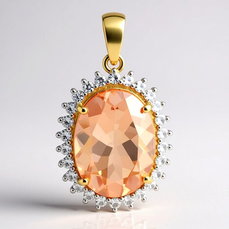 Ciondolo in oro con MORGANITE MARROPINO AAA