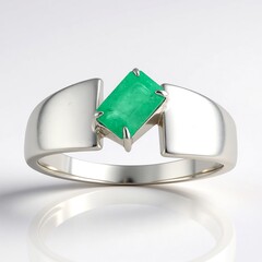 Anello in argento con Smeraldo Zambia