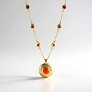 Collar en plata con Cornalina (KM by Juwelo)