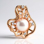 Ciondolo in argento con Perla d'Acqua Dolce Rosa (TPC)