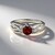 Anillo en plata con Granate de Mozambique