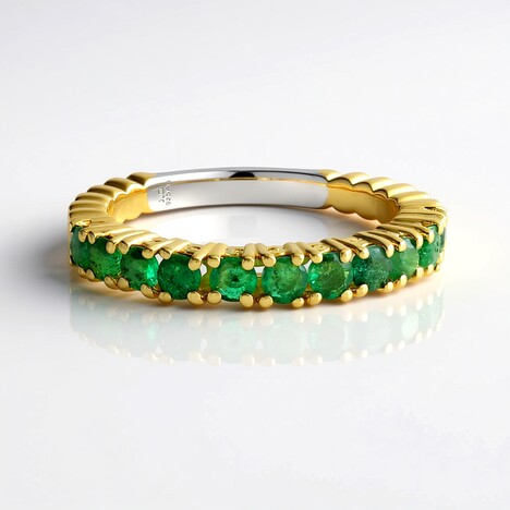 Anello in argento con Smeraldo Zambia (Gems en Vogue)