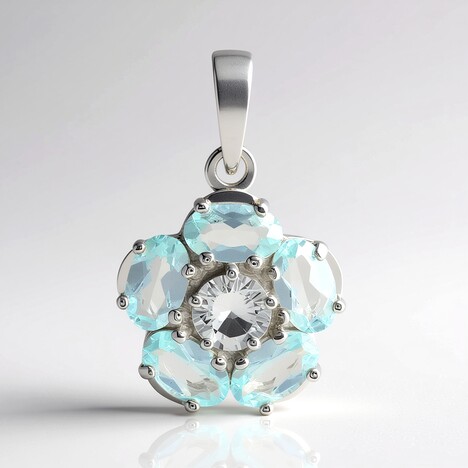 Ciondolo in argento con Ambligonite