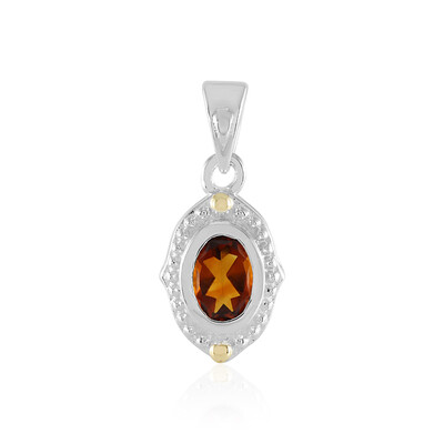 Ciondolo in argento con Citrino Madeira (Granulieren)