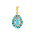 Colgante en plata con Turquesa bella durmiente (Faszination Türkis)