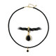 Collier en argent et Spinelle noir
