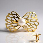 Anello in argento con Perla d'Acqua Dolce Bianca (TPC)