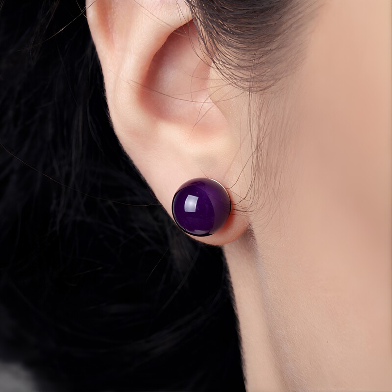 Amethyst-Silberohrringe