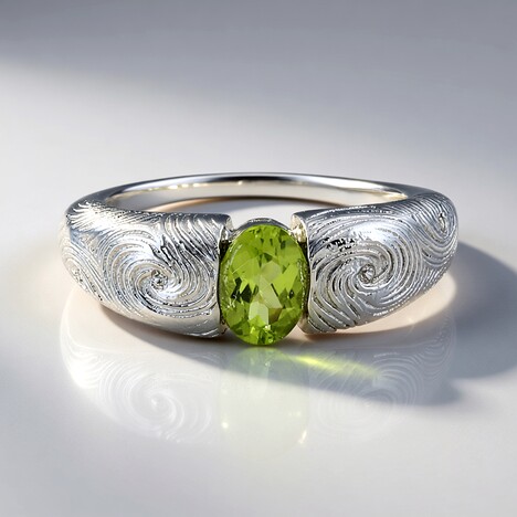 Anello in argento con Peridoto (SAELOCANA)