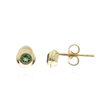 Pendientes en oro con Turmalina verde de Brasil (CUSTODANA)