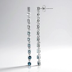 Orecchini in argento con Topazio Bianco