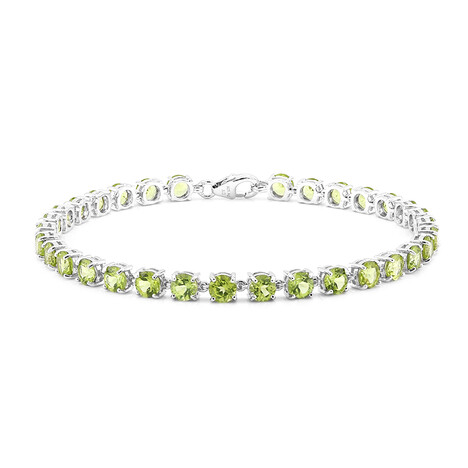 Burmesischer Peridot-Silberarmband
