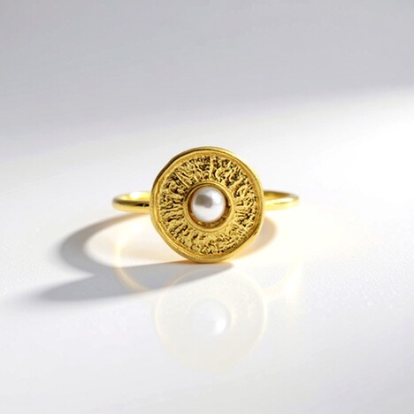 Anello in argento con Perla di Acqua Dolce (Joias do Paraíso)