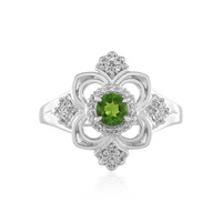 Anello in argento con Diopside Russo