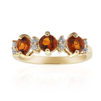 Bague en argent et Citrine Madère
