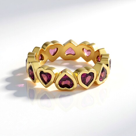 Anello in argento con Rodolite di Naktamunda
