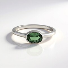 Anello in argento con Apatite Cromo
