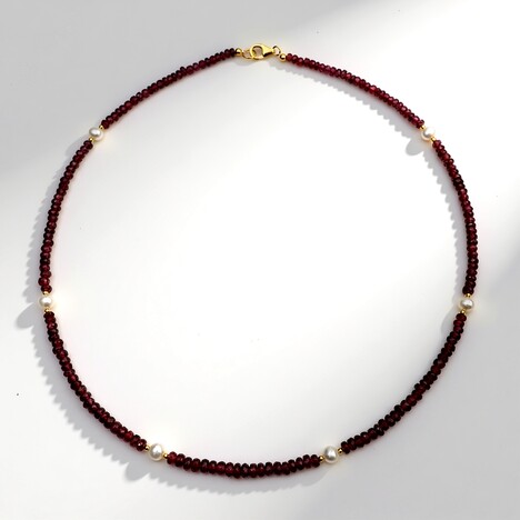 Collana in argento con Granato d’India