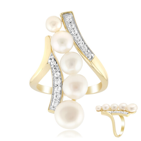 Anillo en plata con Perla blanca Freshwater (TPC)