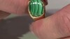 Anillo en plata con Malaquita (Adela Silber)