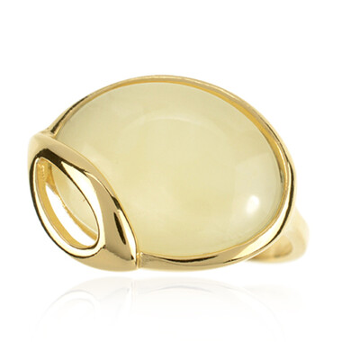 Anello in argento con Ambra Baltica (dagen)