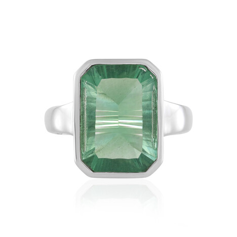 Grüner Fluorit-Silberring (MONOSONO COLLECTION)
