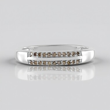 I3 Schokoladen-Diamant-Silberring