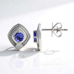 Orecchini in argento con Tanzanite (Pallanova)