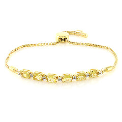 Bracelet en argent et Béryl jaune