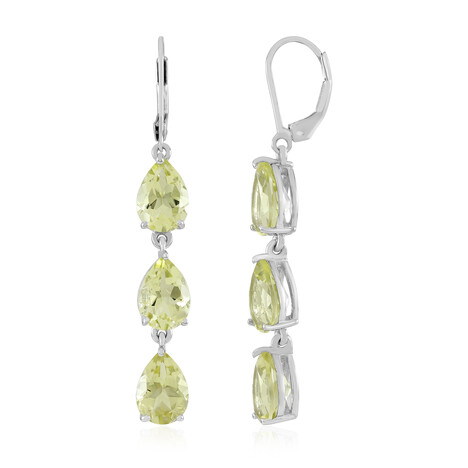 Orecchini in argento con Quarzo Ouro Verde