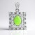 Ciondolo in argento con Crisoprasio Imperiale