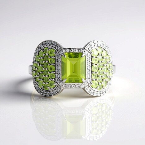 Anello in argento con Peridoto (de Melo Essence)