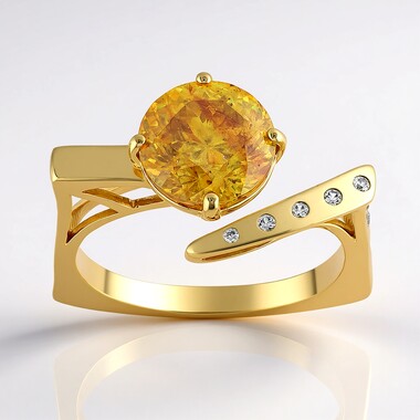 Anillo en oro con Esfalerita (de Melo Gold)