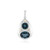 Colgante en plata con Topacio azul de Londres (Granulieren)