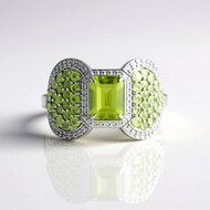 Anello in argento con Peridoto (de Melo Essence)