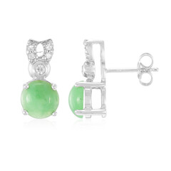 Kaiserlicher Chrysopras-Silberohrringe