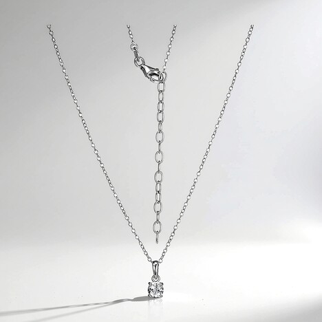 Collana in argento con Topazio Bianco